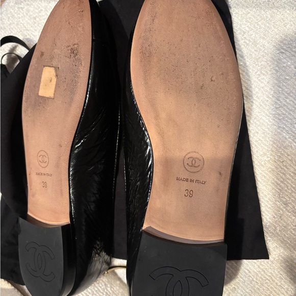 Chanel ballerina flats with ankle pearl chain - Picture 5 of 12